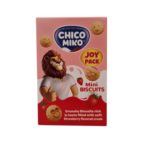 Снимка на Бисквити с пълнеж Chiko Miko 40гр*12 Ягода