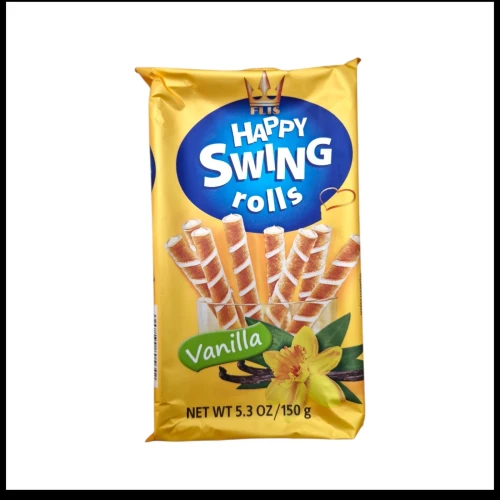 Снимка на Вафлени пурички с ванилия HAPPY SWING 150гр*16