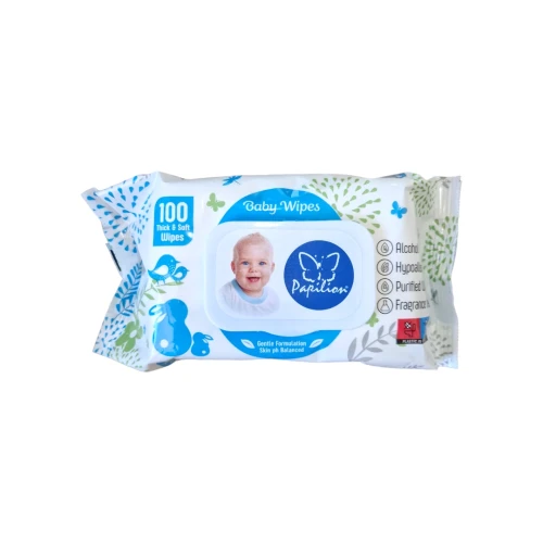 Снимка на Папилон Мокри Кърпи 100бр*18 BABY