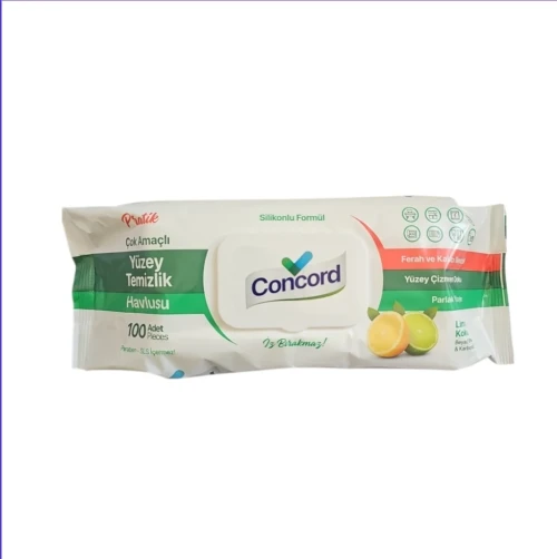 Снимка на Почистващи кърпи Concord за повърхности 100бр*15 Limon