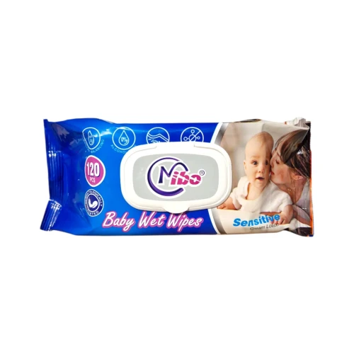 Снимка на Мокри Кърпи NIBO 120бр*24 Sensitive син