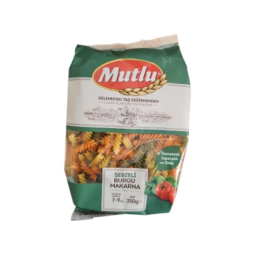 Снимка на Макарони Мутлу трицветни спирали 350гр*20