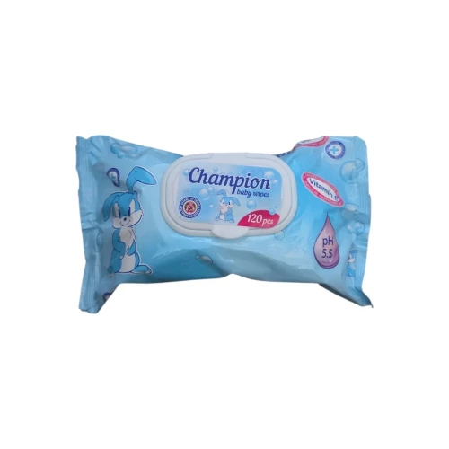Снимка на Мокри Кърпи 120бр SHAMPION*16 син/зелен