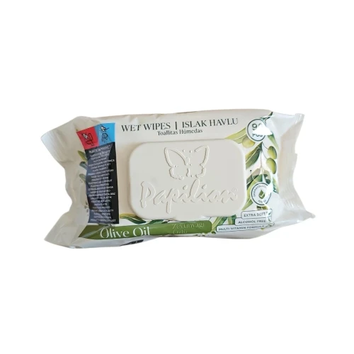 Снимка на Папилон Мокри Кърпи 90бр*18 OLIVE OIL