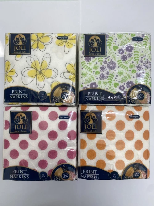 Снимка на Салфетки JOLI 33x33 Print Napkins*14 ЦВЕТНИ