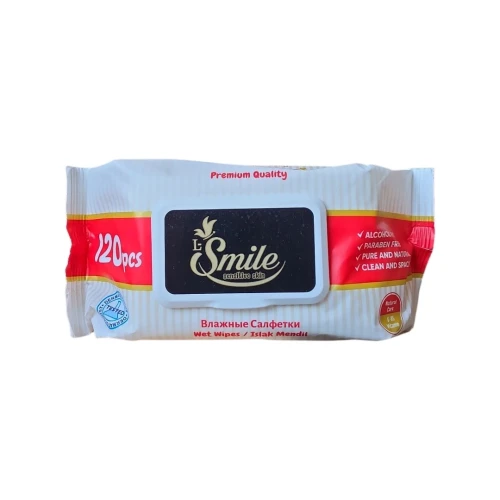 Снимка на Мокри кърпи Smile 120бр*16 червен/син/зелен