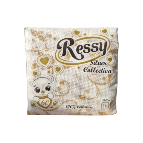 Снимка на Салфетки RESSY 33х33*20бр Златни