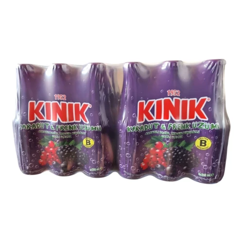 Снимка на Газирана напитка KINIK 200мл*24 ЧЕРНИЦА-КАСИС
