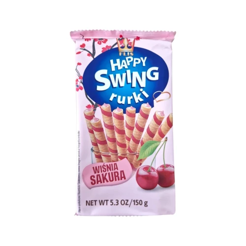Снимка на Вафлени пурички японска череша HAPPY SWING 150ГР*16