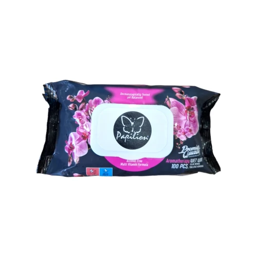 Снимка на Папилон Мокри Кърпи 100бр*18 AROMATHERAPY